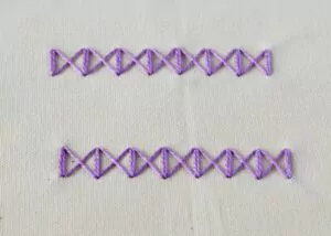 Zigzag Stitch embroidery with pearl cotton thread