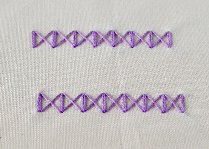 Zigzag Stitch embroidery with pearl cotton thread