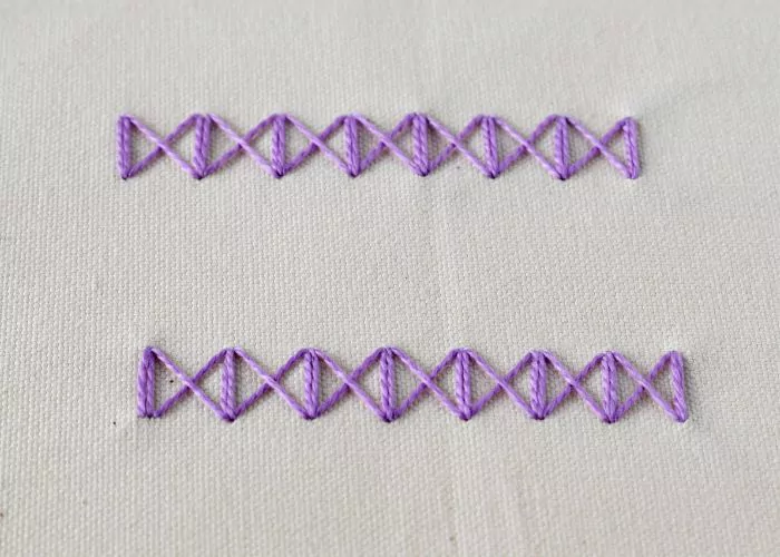 Zigzag Stitch embroidery with pearl cotton thread