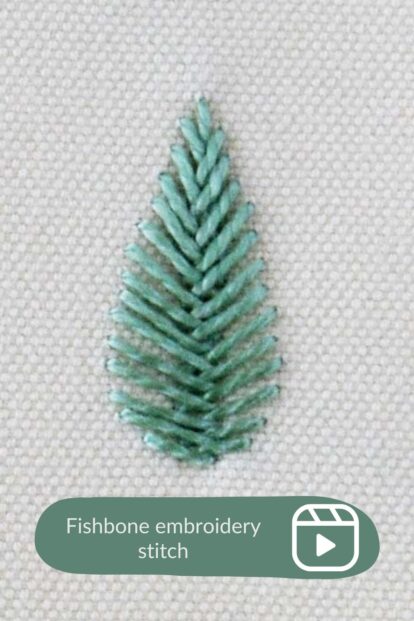 Fishbone Stitch Hand Embroidery Video Tutorial