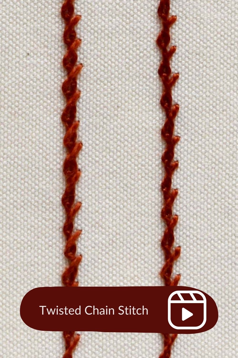 Twisted Chain Stitch video tutorial