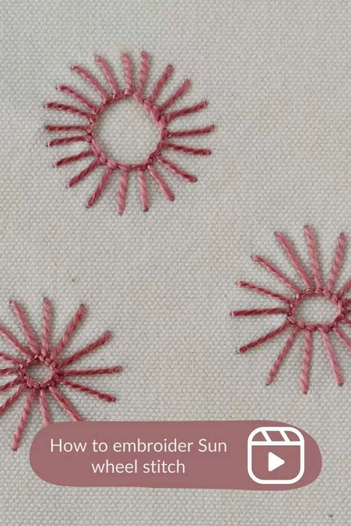 Sun Wheel Stitch Video tutorial