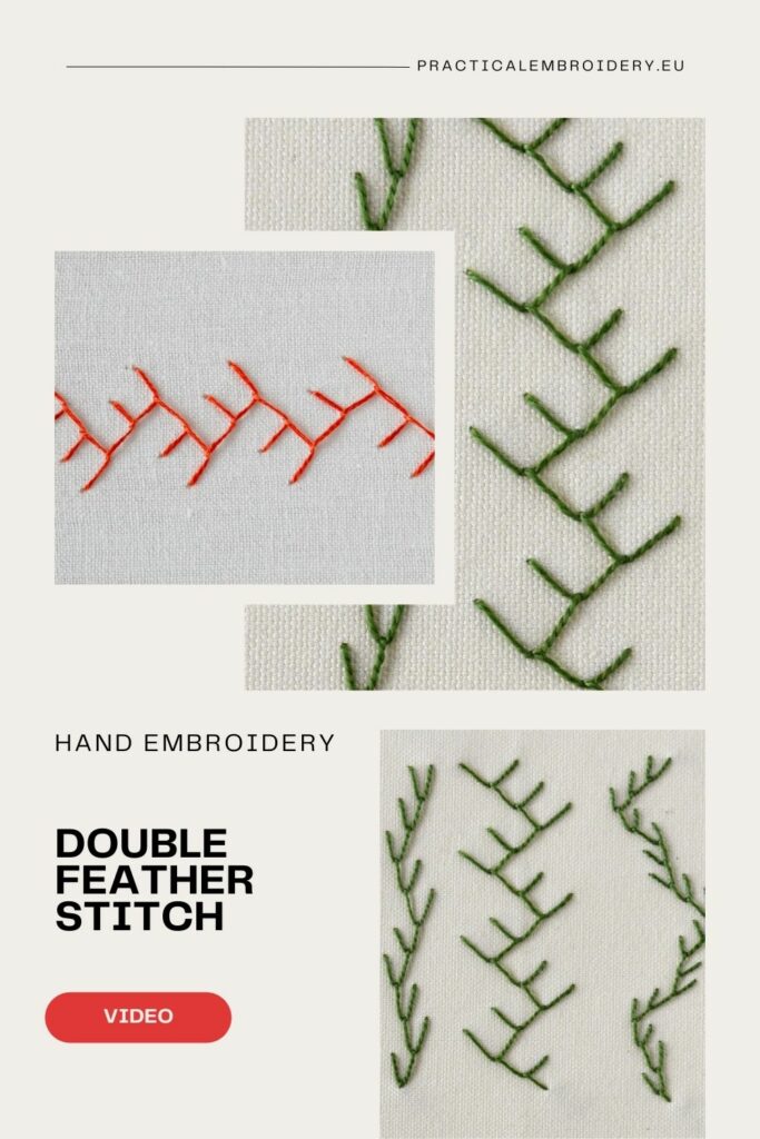 How to Embroider Double Feather Stitch