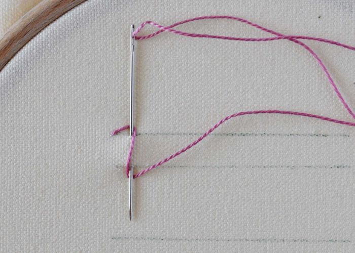 Baskischer Stich Schritt 2