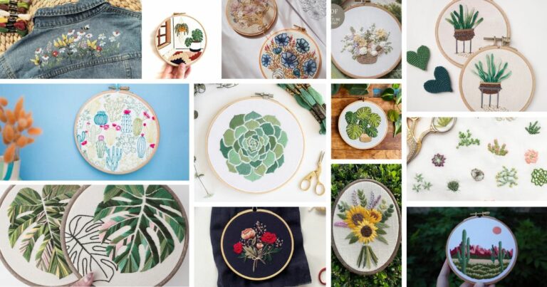 Botanical Embroidery Patterns on Etsy