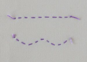 Cable Chain Stitch Embroidery rear side