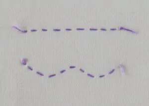 Cable Chain Stitch Embroidery rear side