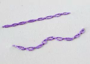 Cable Chain Stitch Embroidery with pearl cotton thread