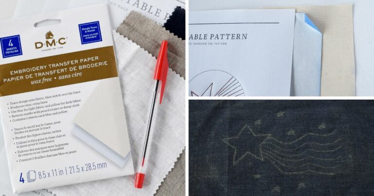Carbon paper to transfer embroidery patterns
