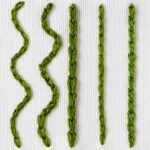 Chain Stitch with green threads small image