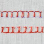 Fairy lights stitch embroidery in two colors