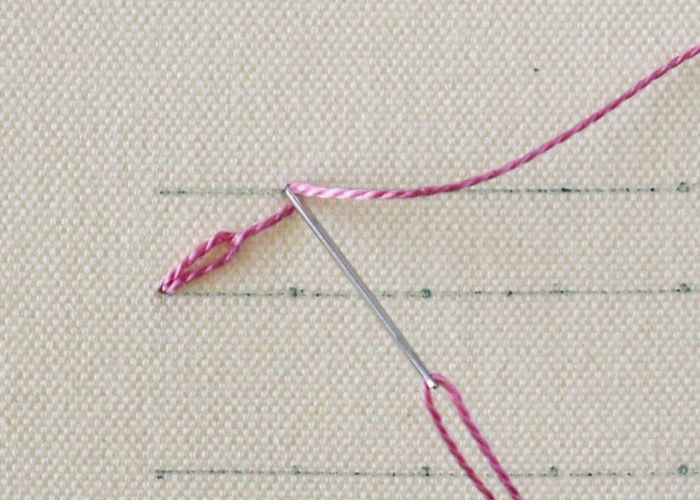 Feathered Chain Stitch step4