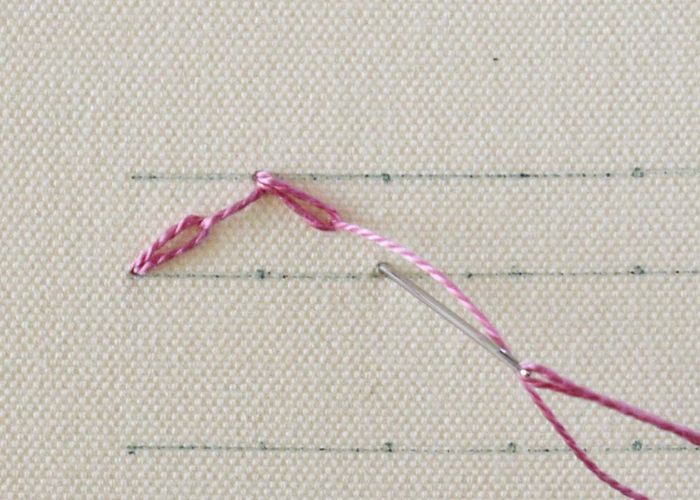 Feathered Chain Stitch step5