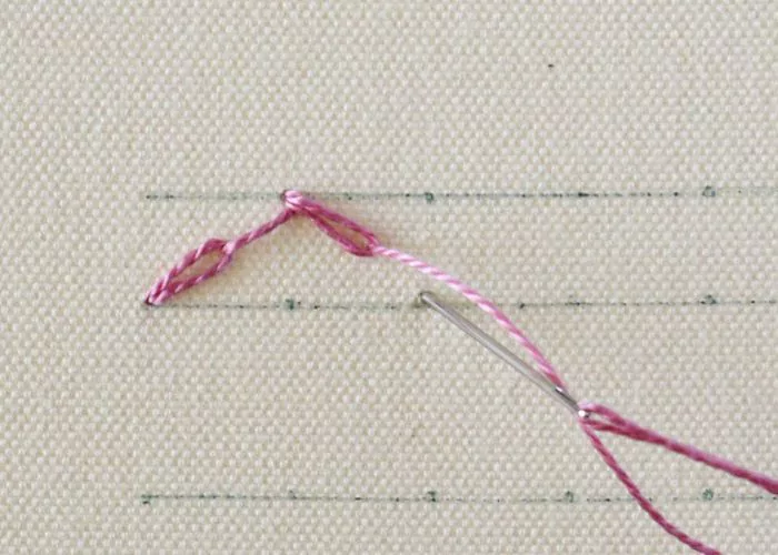 Feathered Chain Stitch step5