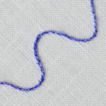 Ricamo Split Backstitch con filo viola piccola immagine