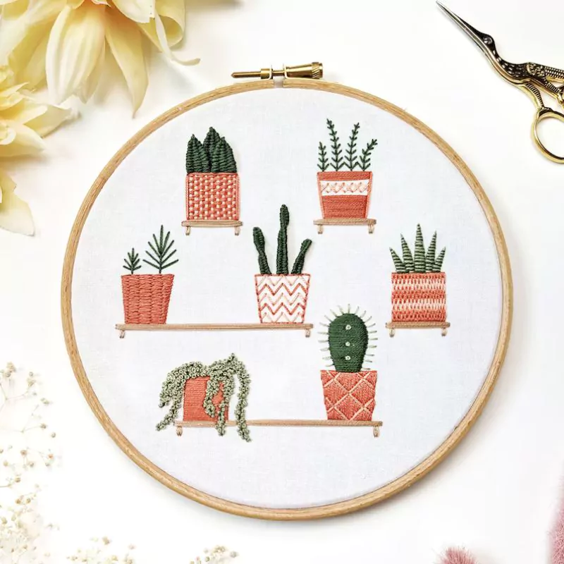 Succulent Sampler - embroidery pattern by TalesFromTheHoop on Etsy