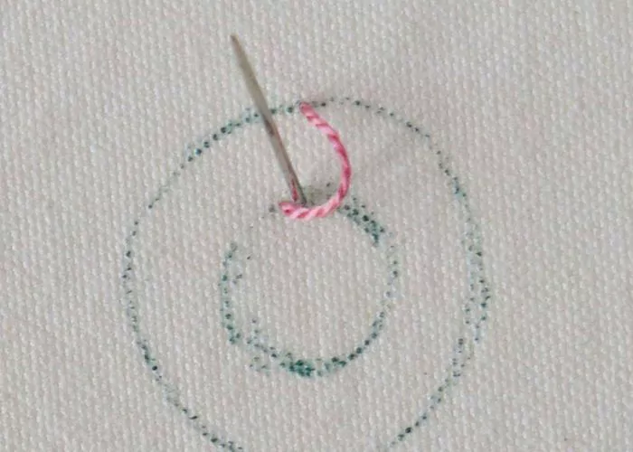 Sun Wheel Stitch step1