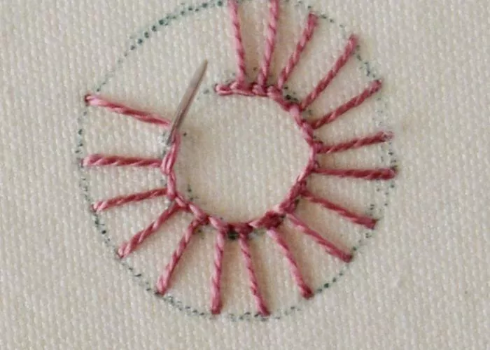 Sun Wheel Stitch step3