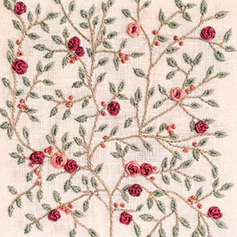 Victorian Roses - hand embroidery floral design by Vingert Embroidery on Etsy