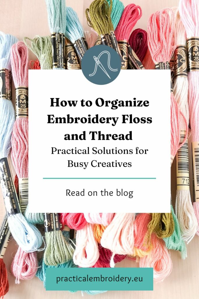 Save Time with Organized Embroidery Threads PIN image