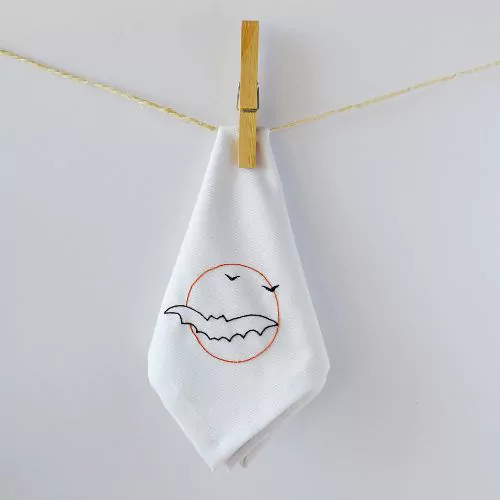 Bat embroidery pattern