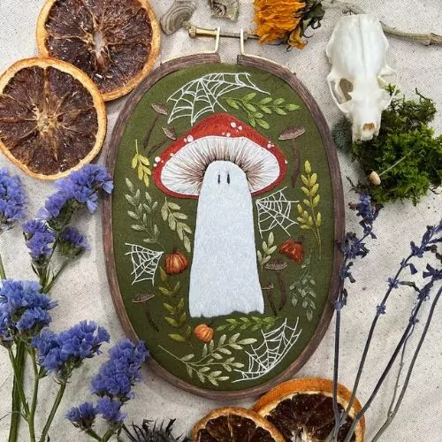 Fall Mushroom Ghost - by Fern and Faye on Etsy