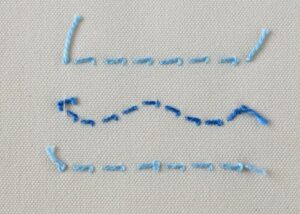 Knotted Cable Chain Stitch back side