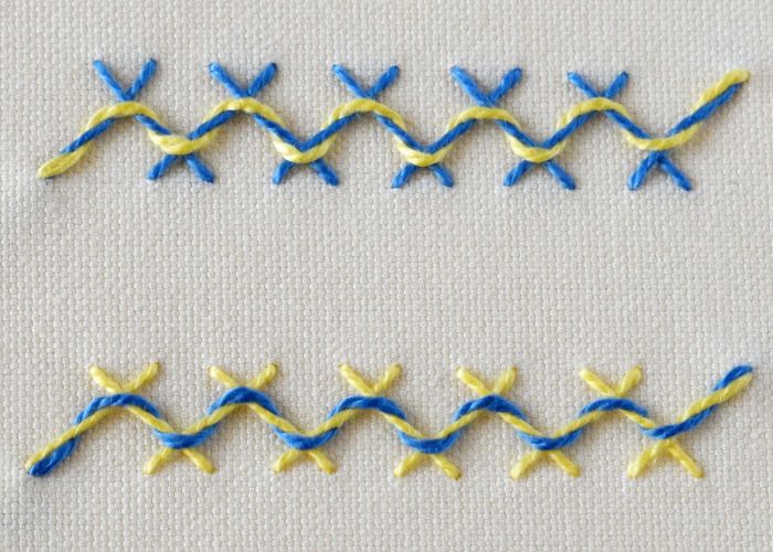 Laced Herringbone Stitch Hand Embroidery Video Tutorial