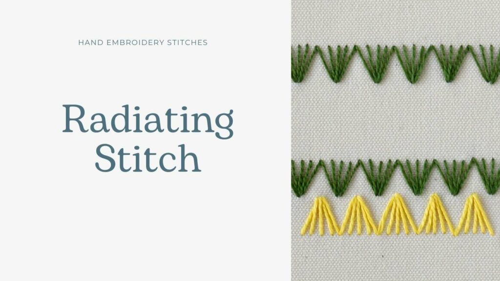 Tutorial di ricamo a mano Radiating Stitch