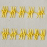 Scottish Cretan Stitch embroidery with yellow threads