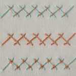 Tacked Herringbone Stitch Small