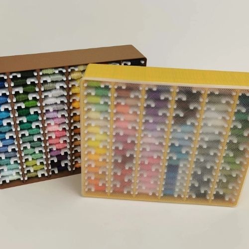 Large embroidery thread organizer box & lid on Etsy image