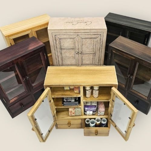 Mini Wooden Cabinet with drawers on Etsy image