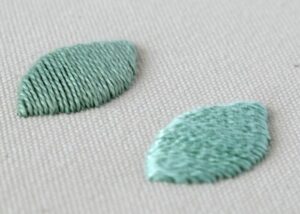 Padded Satin Stitch creates raised shapes