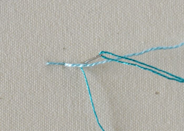 Underside Couching Stitch step 5