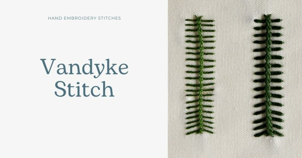 Tutorial de bordado a mano Vandyke Stitch