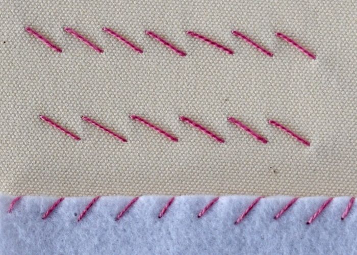 Whip stitch for embroidery and sewing