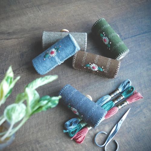 Wool Felt Needle Scroll Case on Etsy