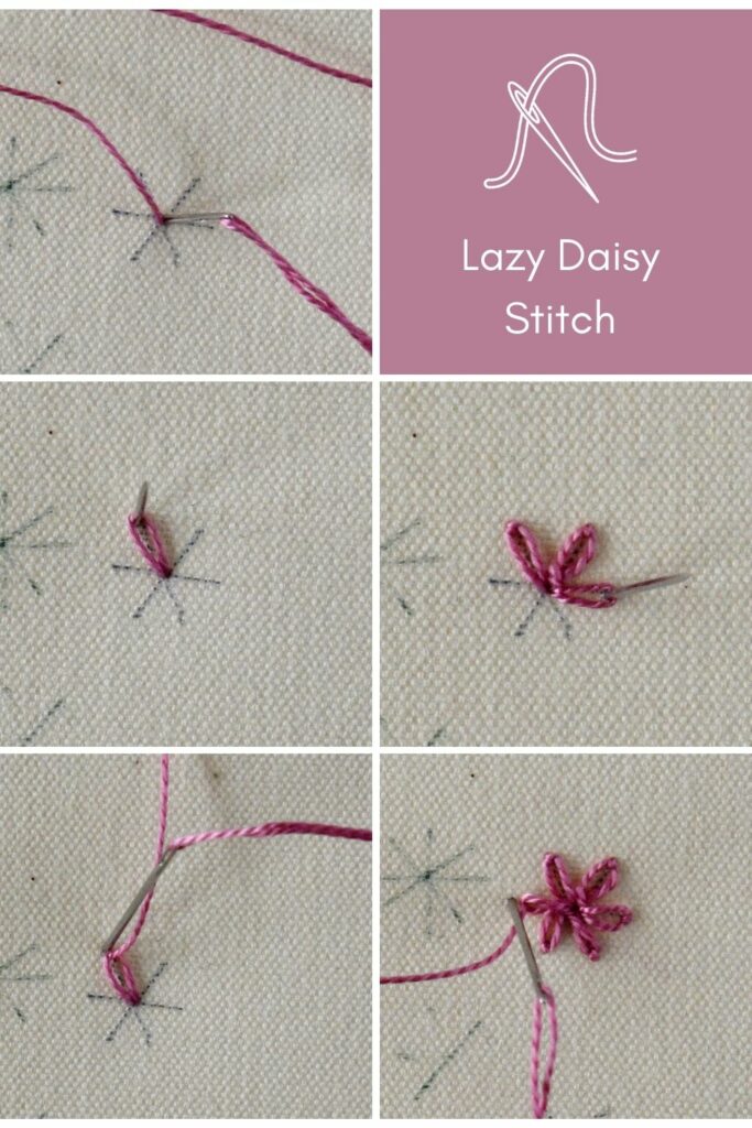 Lazy Daisy Stitch PIN