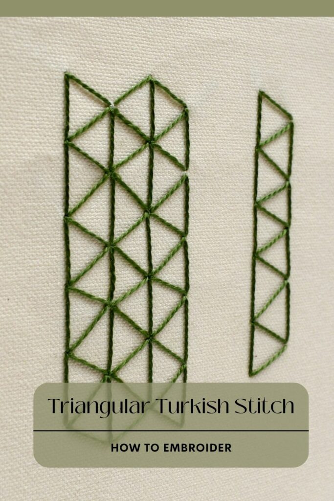 Easy Embroidery Guide: Triangular Turkish Stitch