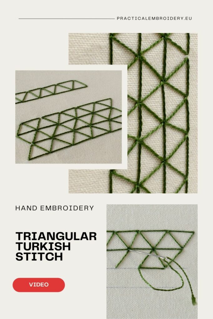 Easy Embroidery Video Guide: Triangular Turkish Stitch