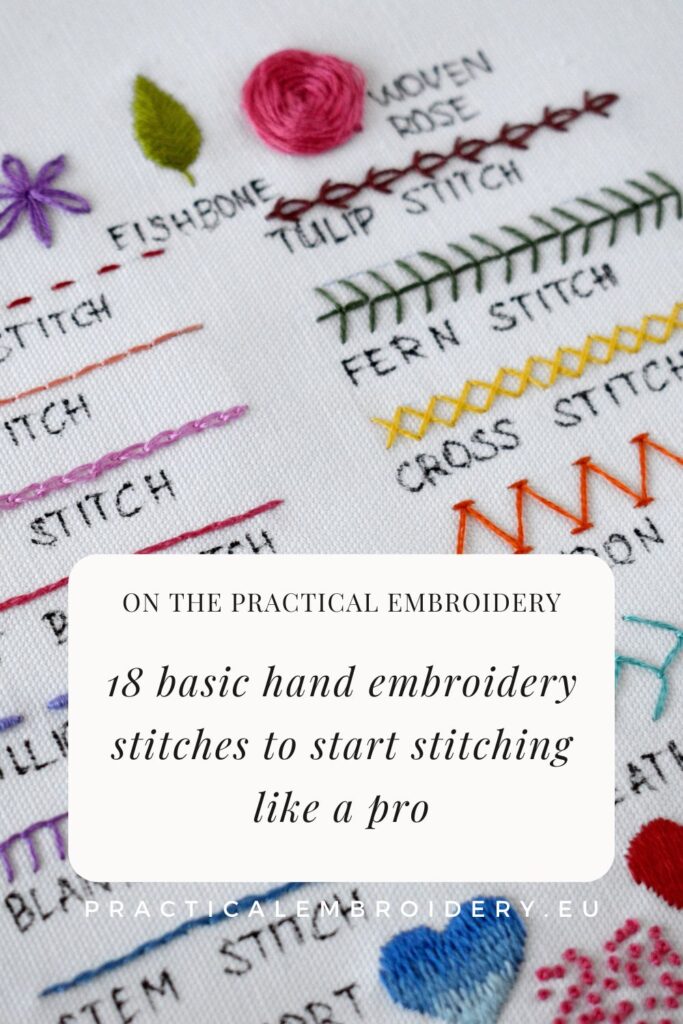 18 basic hand embroidery stitches to start stitching like a pro