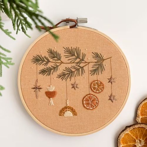 Boho Christmas embroidery ideas on Etsy