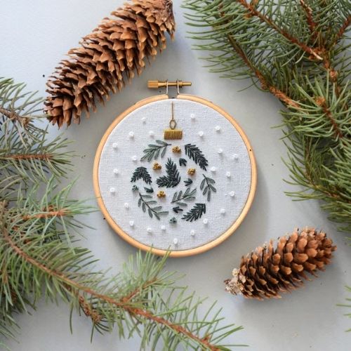 Christmas Ornament embroidery pattern on Etsy