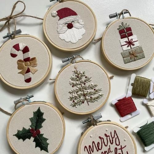 Christmas embroidery ideas on Etsy