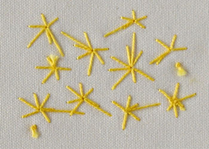 Eyelet Star Stitch Reverse side