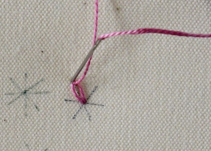 Lazy Daisy Stitch Step5