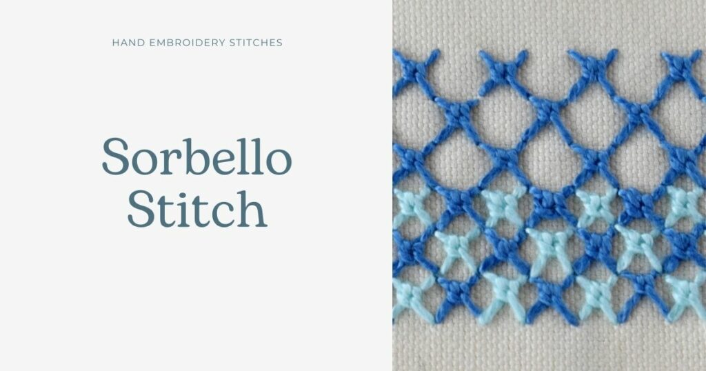 Sorbello Stitch hand embroidery tutorial