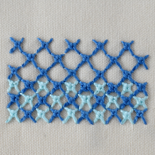 Sorbello knot Stitch embroidery