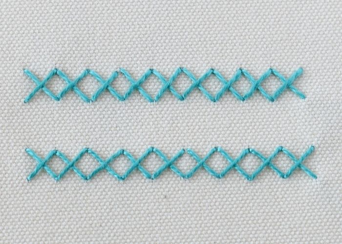 Cross Stitch embroidery with pearl cotton thread